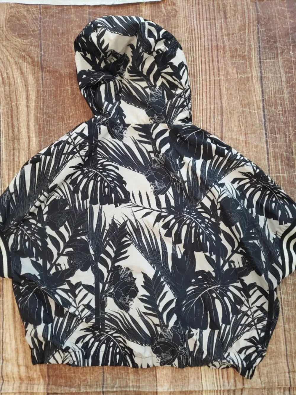 MDF Marco Del Forte Reversible Hooded Poncho Windbreaker Sz 46
